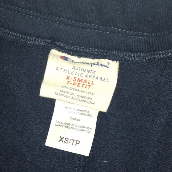 White + Navy Blue Champion Shorts - Picture 3 of 3